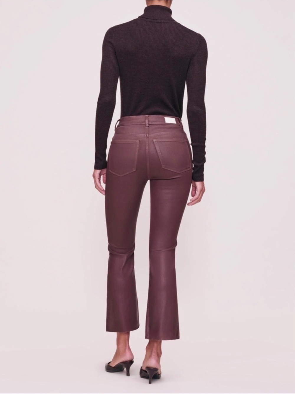 [$276] DL1961 Jeans burgundy High-Rise boot cut Flare cropped Sz 26